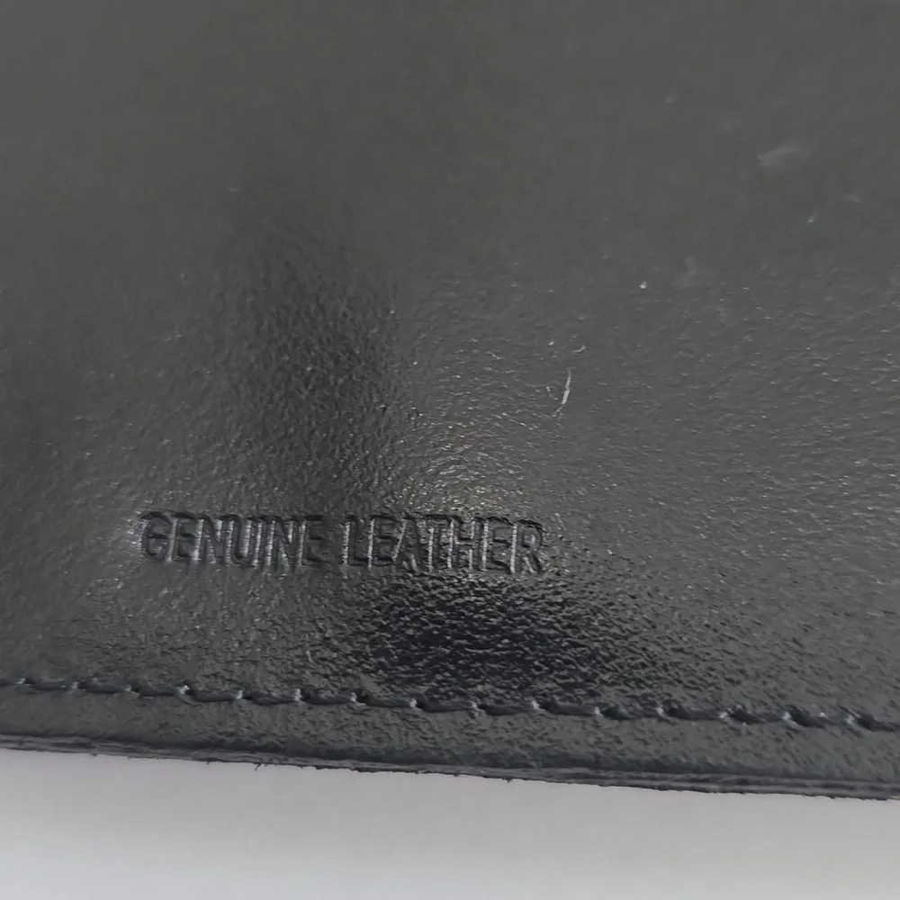 Vintage Motorcyles USA Genuine Leather Biker Trucker Black Wallet